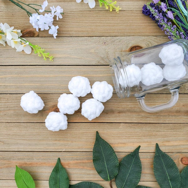 Reusable Mock "Cotton Balls" for Makeup and Spa, Bathroom Cotton Balls, Eco Friendly Cotton Balls, Washable Cotton Balls,