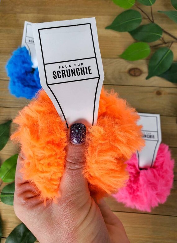 Fur Orange Hair Scrunchie ETRO Fur Scrunchie Hair Tie Orange 15 | eBay main image 4