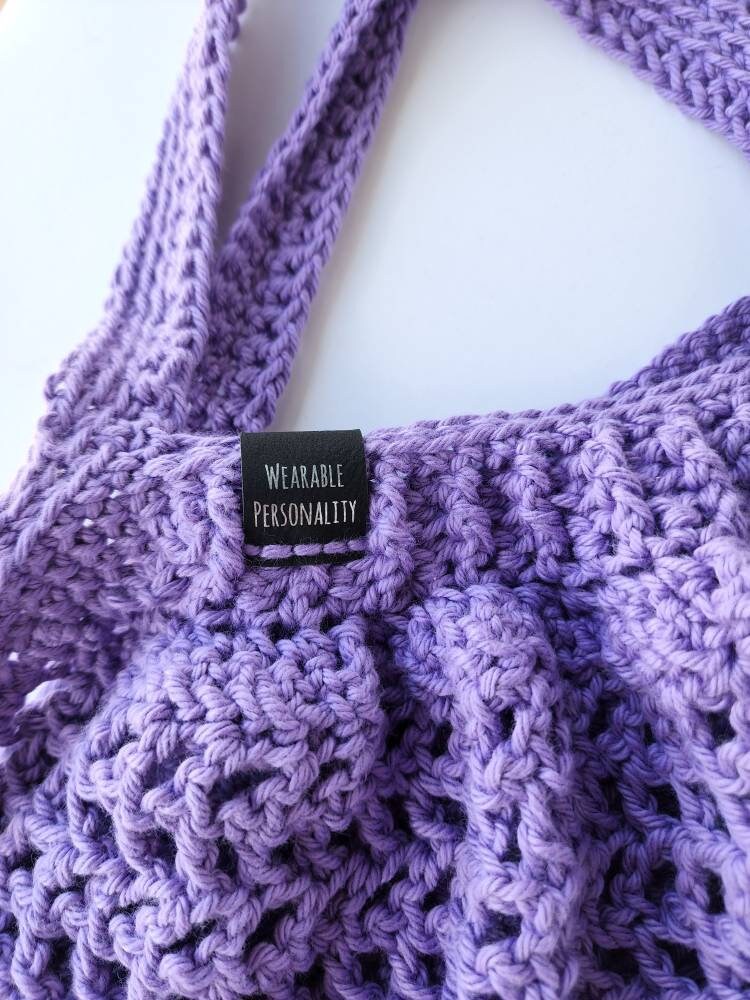 Medium Sized Purple French Market Bag, Summer Bag, Cotton