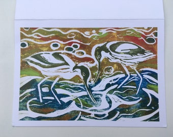 Tarjeta de saludos Avocets