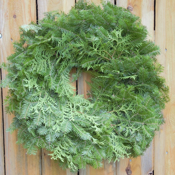 plain cedar balsam wreath