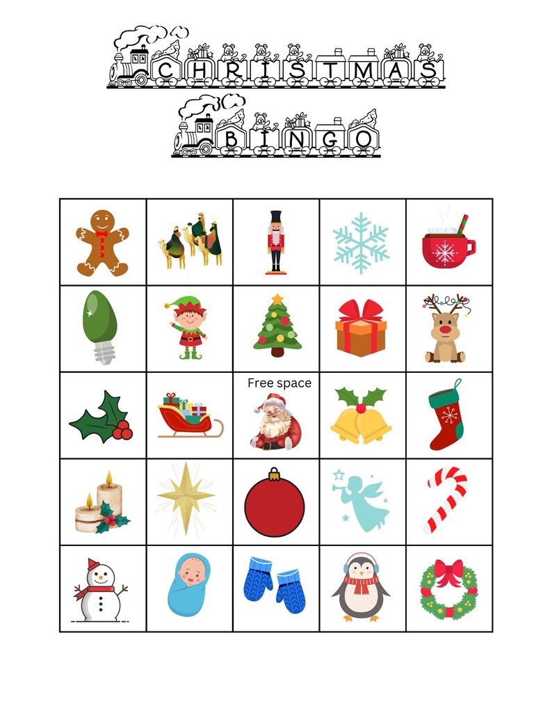 Christmas Bingo Printable - Etsy