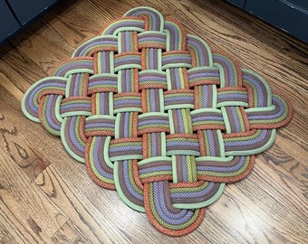 Rock Climbing Rope Rug (Large) - 24”x19” - Welcome Mat