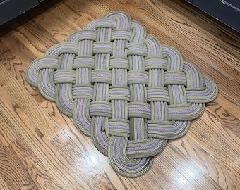 Climbing Rope Rug – Eco Friendly Doormat – Durable Entryway Mat – Gift for Climber – Outdoor Rug