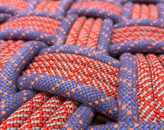 Alfombra de escalada personalizada con cuerda – Hecha con tu propia cuerda – Recuerdo personalizado – Regalo de material reciclado – Alfombra artesanal para escaladores