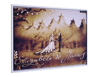 Personalized Sand Art Wedding Story: Photo Canvas Print & Animation (Digital)