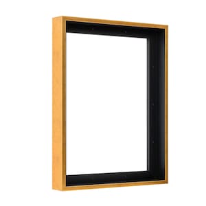 Illusions Floater Frame, 12x12 Silver/Black - 3/4 Deep