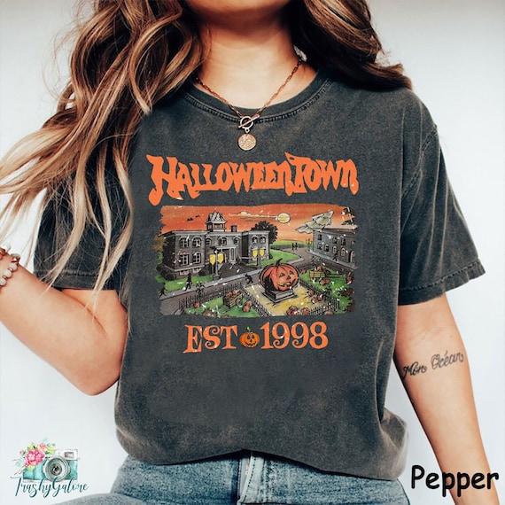 Vintage Halloweentown Est 1988 Comfort Colors Tshirt, Disney Halloween Shirt, 2023 Halloween Party Shirt, Fall Pumpkin Shirt, Halloweentown