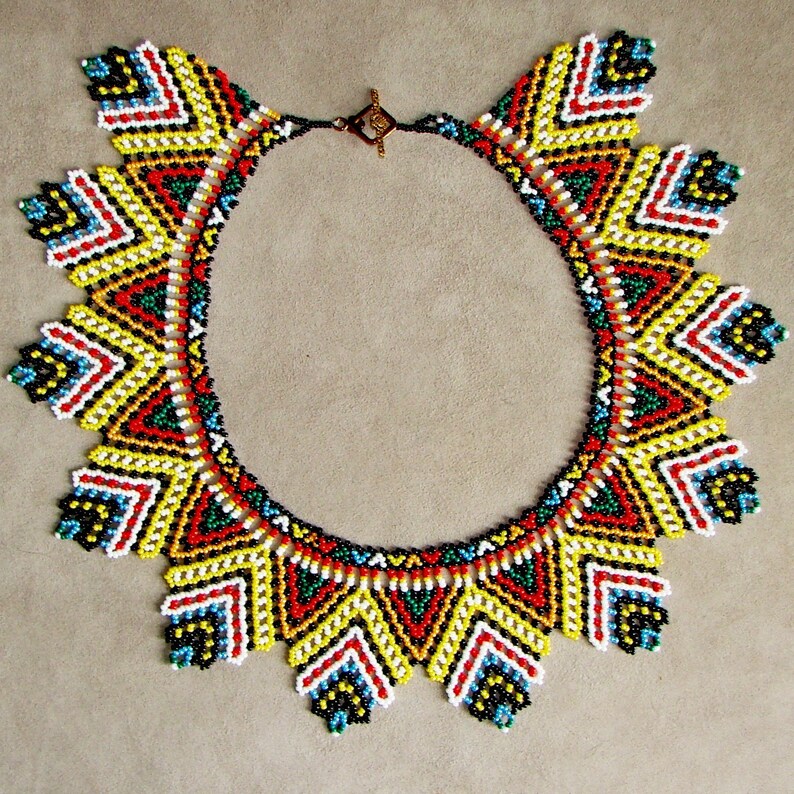 Mexican Necklace Heychol Bead Jewelry Bead Necklace Rainbow - Etsy