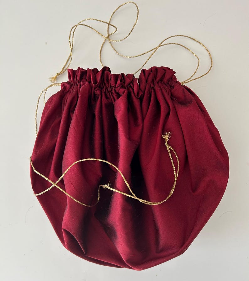 Pure Silk LARGE CIRCULAR Drawstring Bag - Etsy