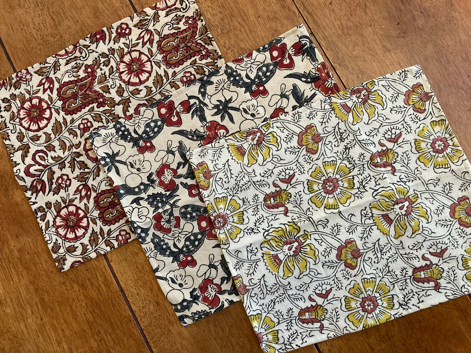 Table Runner W/ 6 Matching Napkins Natural Cotton With Etsy Denmark