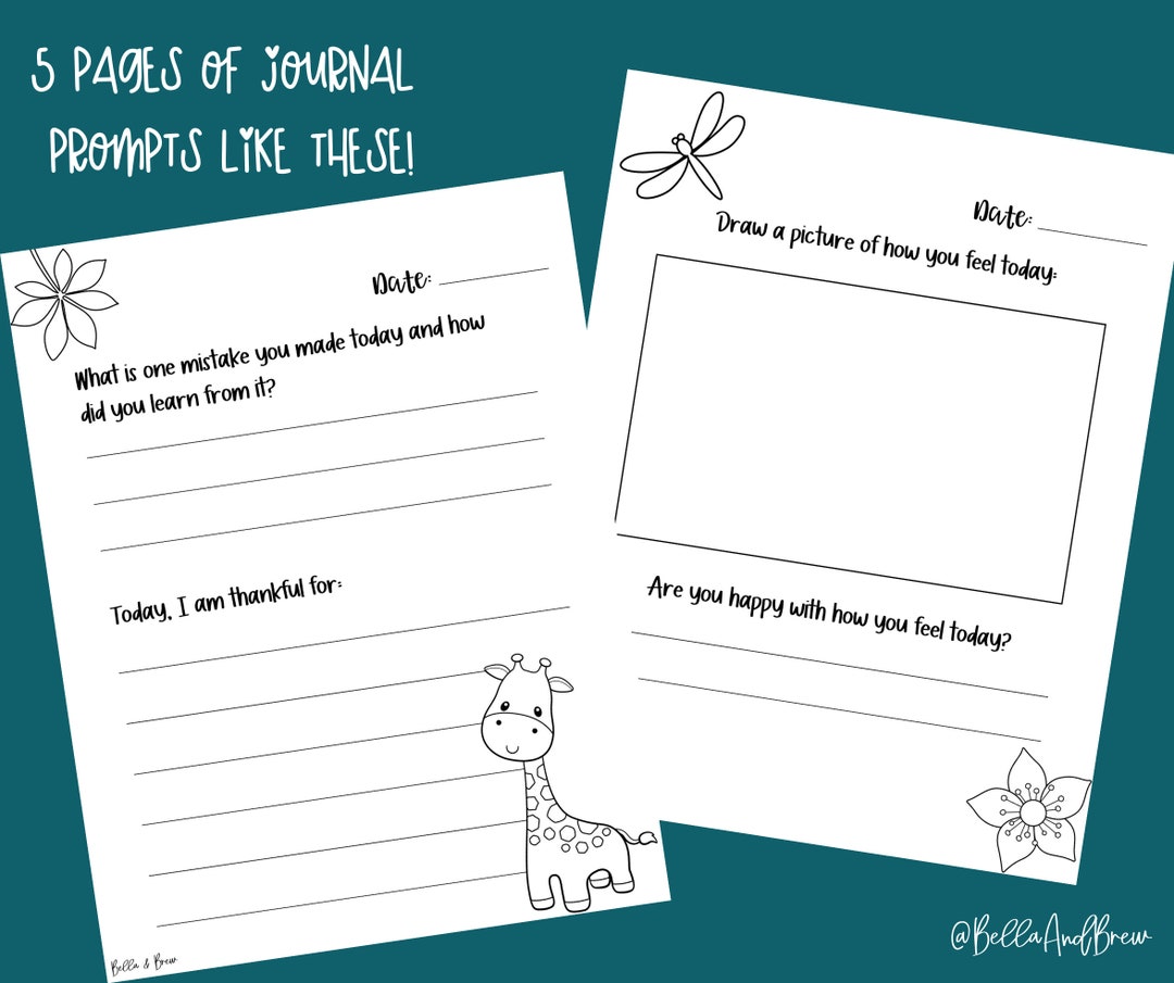 Printable Journal Prompts for Students Grades 1-3 - Etsy