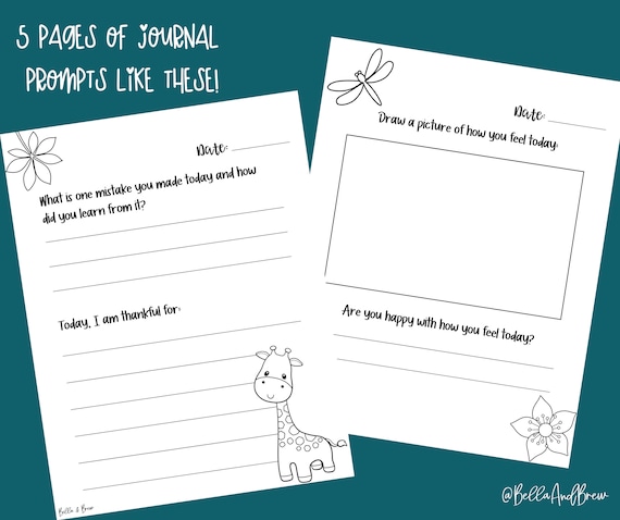 Printable Journal Prompts for Students Grades 1-3 | Etsy