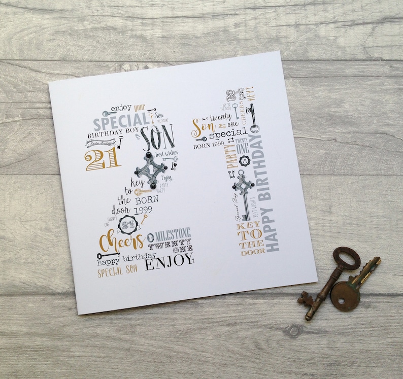 Nephew Son 21st Birthday Card | Etsy