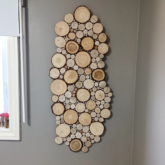 Arte Con Ramas Y Rodajas De Madera Rebanada De Madera Sobre Ramas De