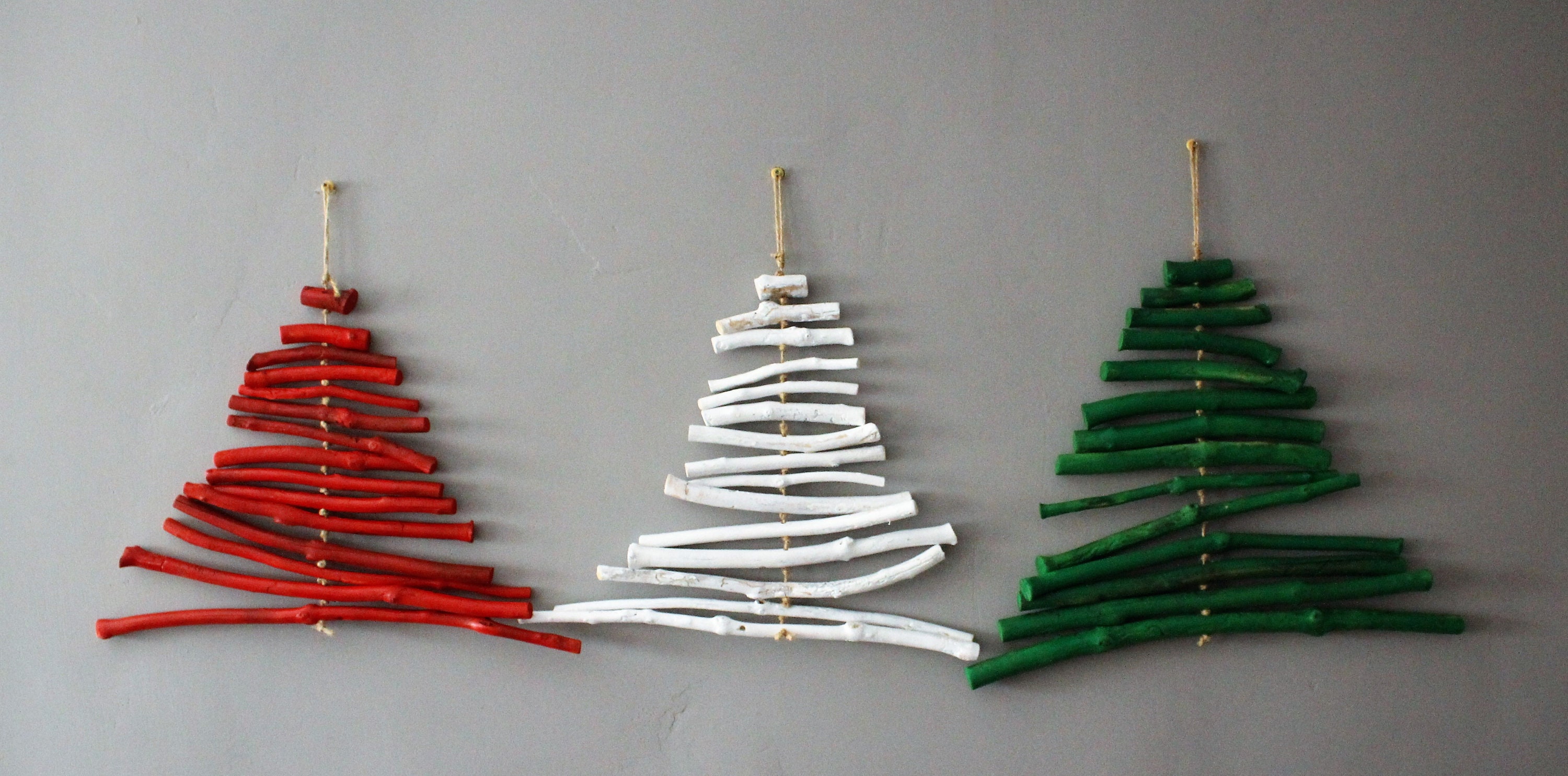 Wooden Christmas Tree Hanging Driftwood Christmas Tree Wall Etsy