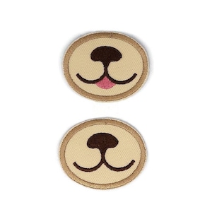 Narices de animales bordadas / aplique de cara.