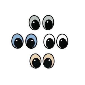 10Pairs(20pcs) Large Toy Eyes Cartoon Eyes oval Safety Eyes Animal Eyes  Craft Eyes Crochet doll eyes Plastic Eyes Printed Eyes- 29x19mm.