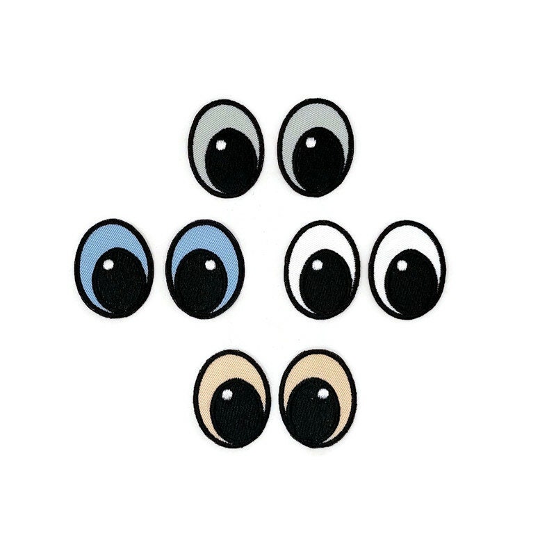 18mm X 13mm Safety Eyes 3 Pairs Amigurumi Safety Eyes Eyes Oval Comic Eyes  Printed Eyes Funny Eyes Blue Eyes 