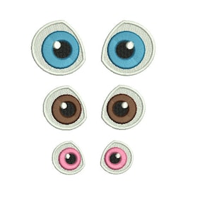 Gestickte Cartoon Augen Patches.