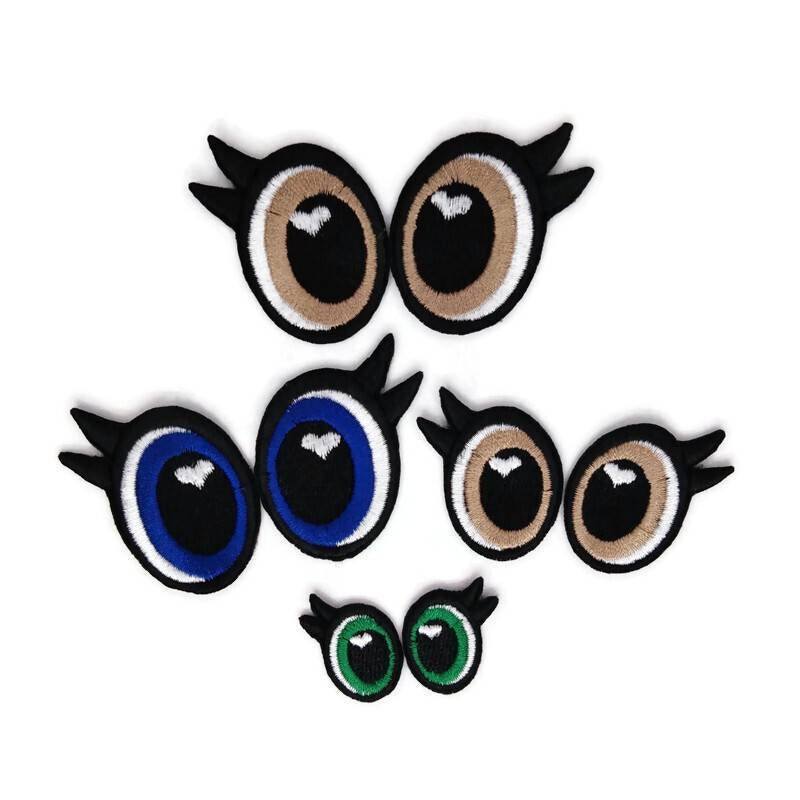 Embroidered Doll Eyes Patch. Etsy