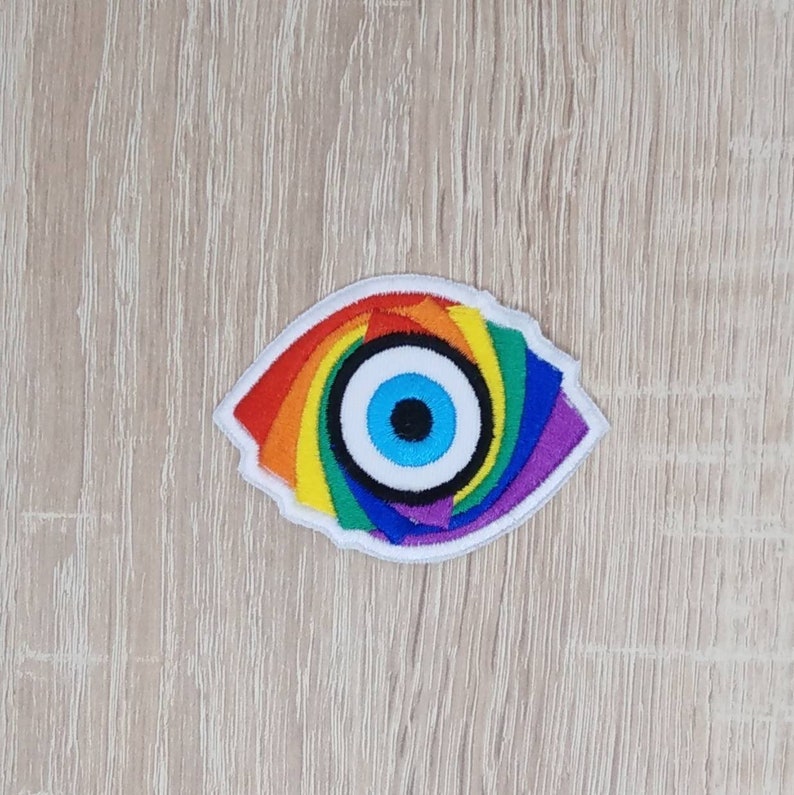 Embroidered Rainbow Eye Patch. | Etsy