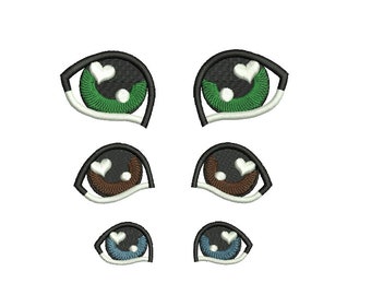 Gestickte Cartoon Augen Patches.