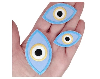 Evil eye embroidered   IRON ON patch