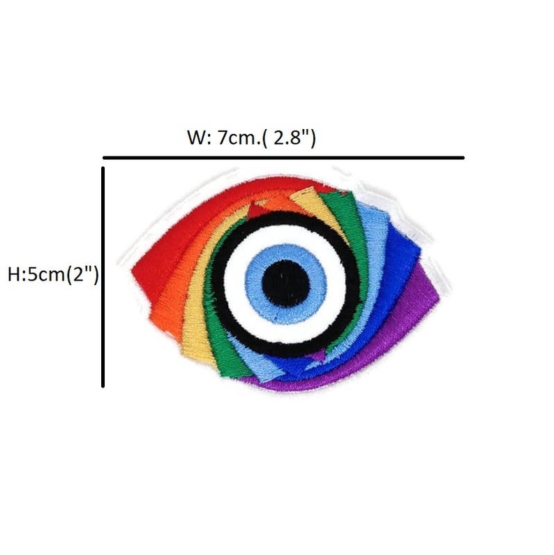 Embroidered Rainbow Eye Patch. | Etsy