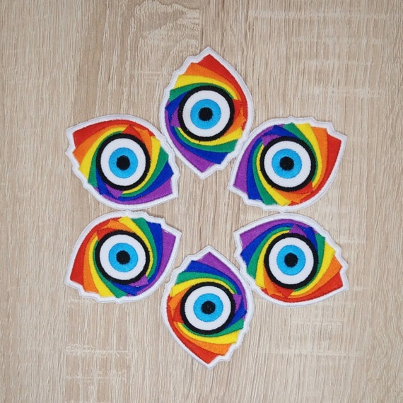 Embroidered Rainbow Eye Patch. | Etsy