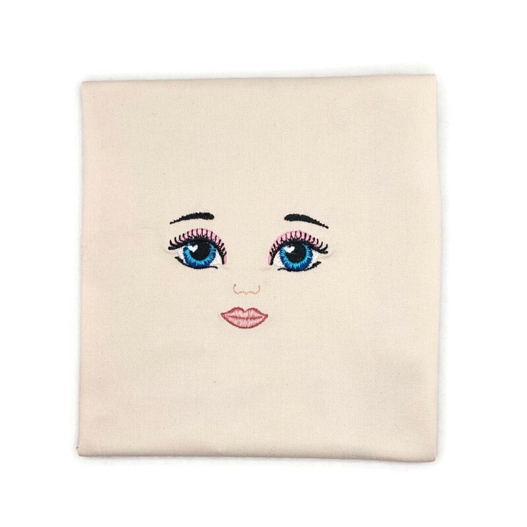 Embroidered Face for Rag Doll. - Etsy
