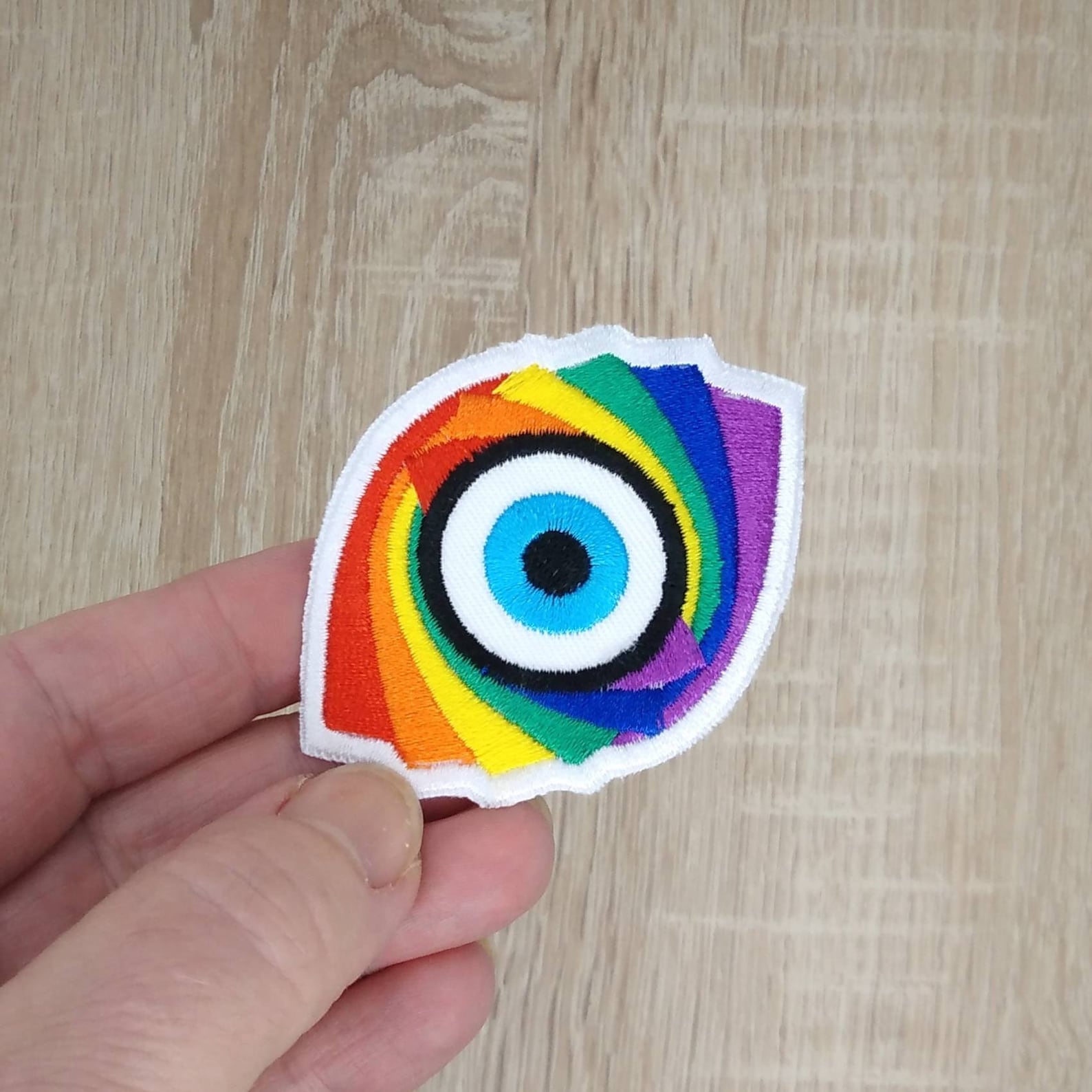 Embroidered Rainbow Eye Patch. | Etsy