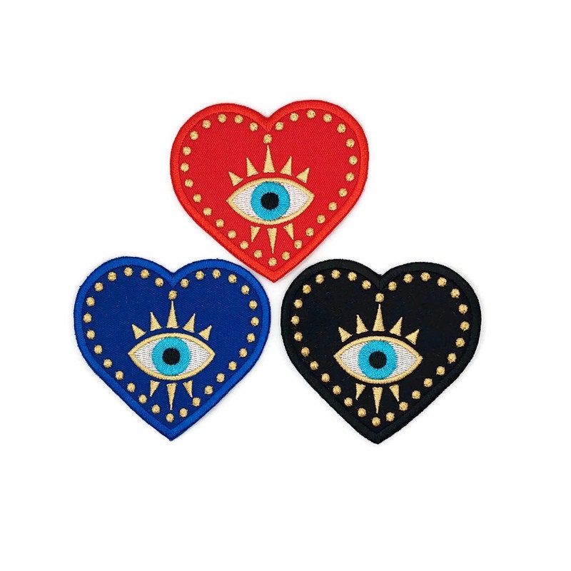 Cosmic Evil Eye Patch Iron on Patches Teardrops, Moon & Stars