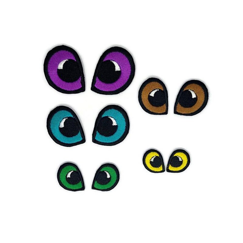 Embroidered Doll Eyes Patch. Etsy
