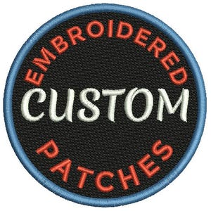 Custom embroidered patches.