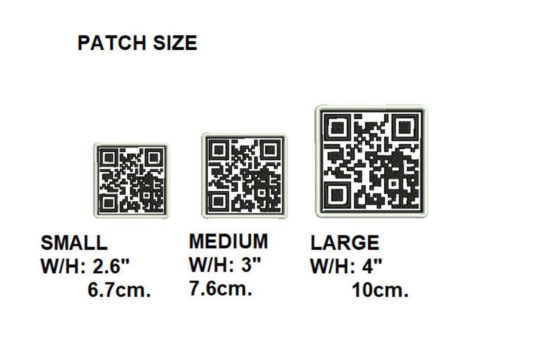 Custom Embroidered QR Code Patch. - Etsy