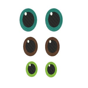Cartoon Augen gestickte Patches.