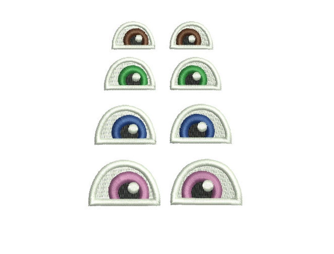 Embroidered Doll Eyes Patch. Etsy