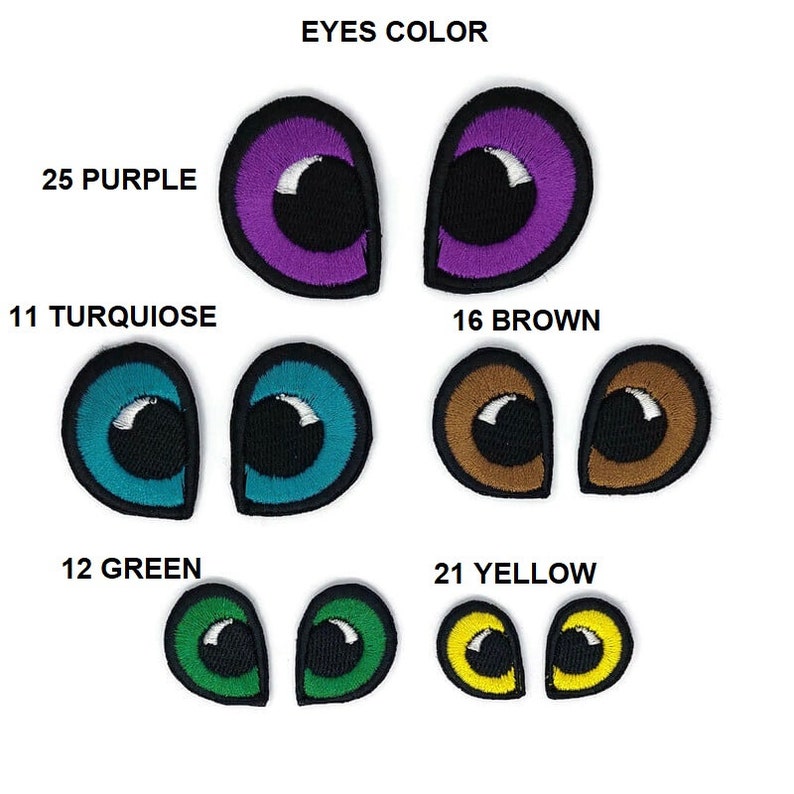 Embroidered Doll Eyes Patch. Etsy