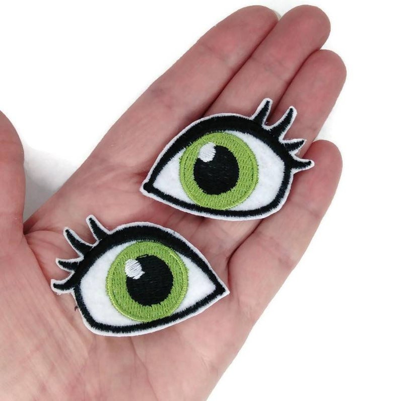 Embroidered Doll Eyes Patch. Etsy