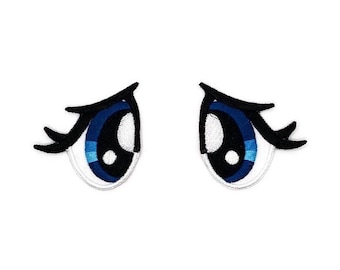 Embroidered eyes patches.