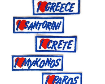 Spersonalizowana grecka naszywka podróżna.