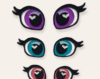 Embroidered eyes patches.