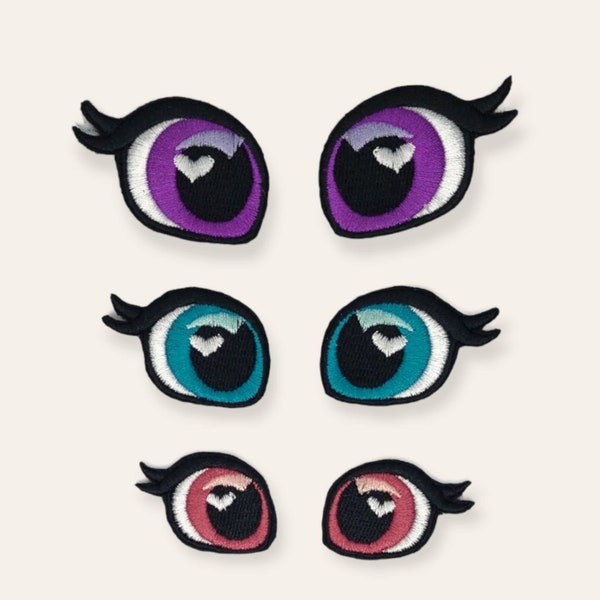 Embroidered eyes patches.