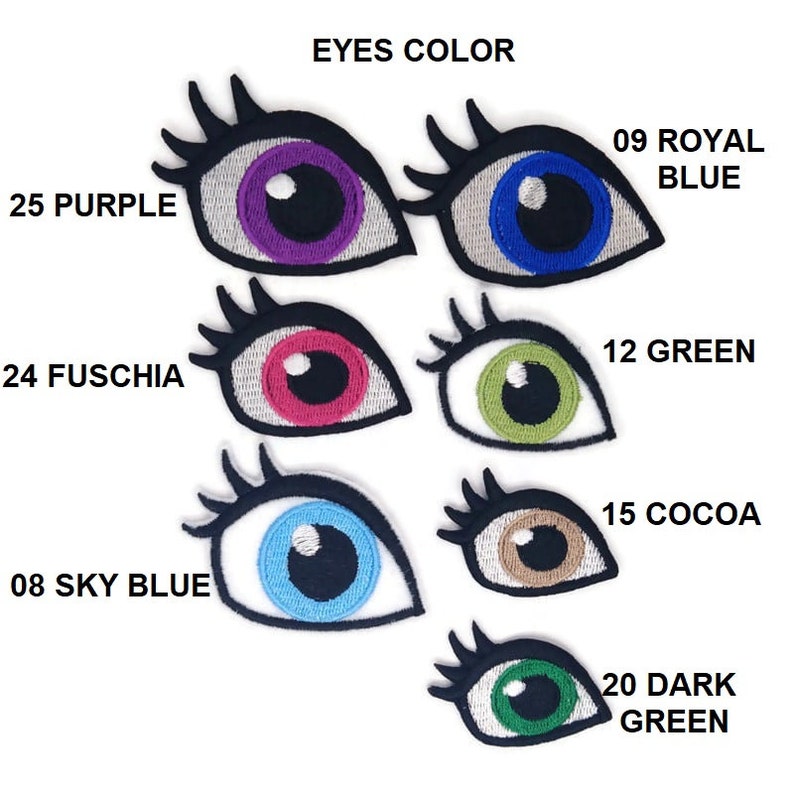 Embroidered Doll Eyes Patch. Etsy