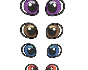 Gestickte Augenpatches.