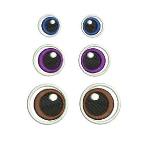 Gestickte runde Cartoon Augen Patches.