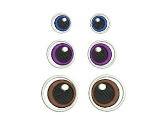 Embroidered  round Cartoon eyes patches.