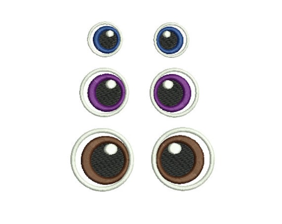 Embroidered  round Cartoon eyes patches.