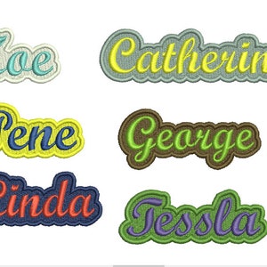 Embroidered custom name patch Height:-1,2&quot;(3.5cm.)